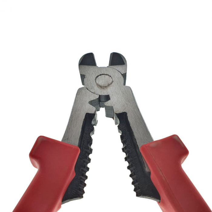 Cleste multifunctional cu taiere laterala si dezizolare cabluri, lungime 205mm, manere ergonomice [3]
