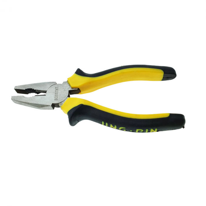 Cleste patent universal, FS-12672, cu maner izolat, latime varf 10mm, galben cu negru [1]