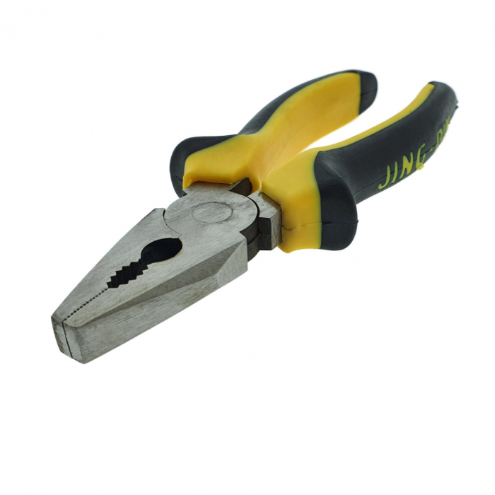 Cleste patent universal, FS-12672, cu maner izolat, latime varf 10mm, galben cu negru [4]