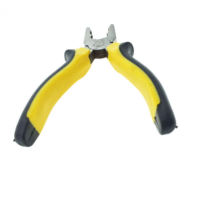 Cleste patent universal, FS-12672, cu maner izolat, latime varf 10mm, galben cu negru [2]