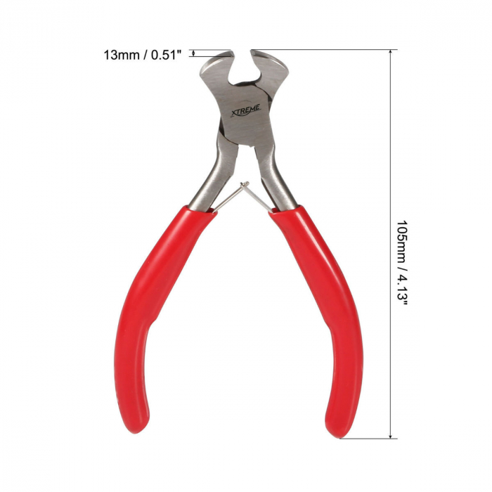 Cleste taietor frontal de precizie, cu lame arc, Xtreme 00549, 125mm, rosu [4]