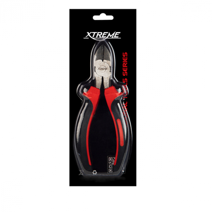 Cleste taietor lateral Xtreme 00547, 150mm, negru cu rosu [5]