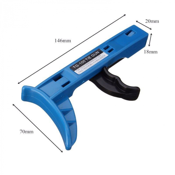 Cleste TG100 pentru coliere plastic 2.4 - 4.8mm, albastru [2]