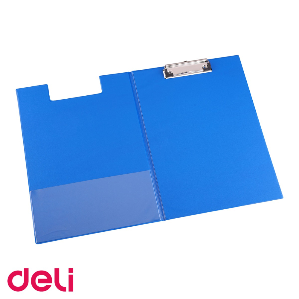 Clipboard dublu Deli, format A4, albastru, cu buzunar interior, pentru organizare documente la birou [4]