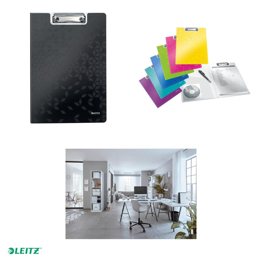 Clipboard Leitz WOW, dublu, polyfoam, A4, capacitate 100 coli, negru [4]