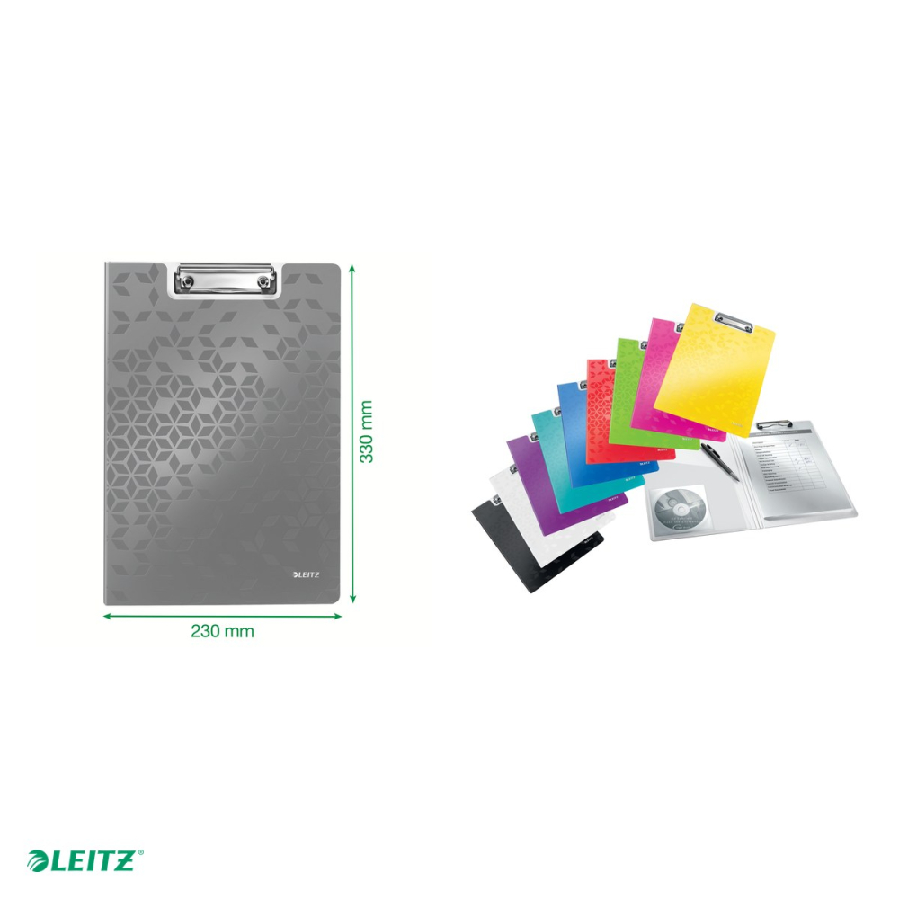 Clipboard Leitz WOW, dublu, polyfoam, A4, capacitate 100 coli, rosu [5]