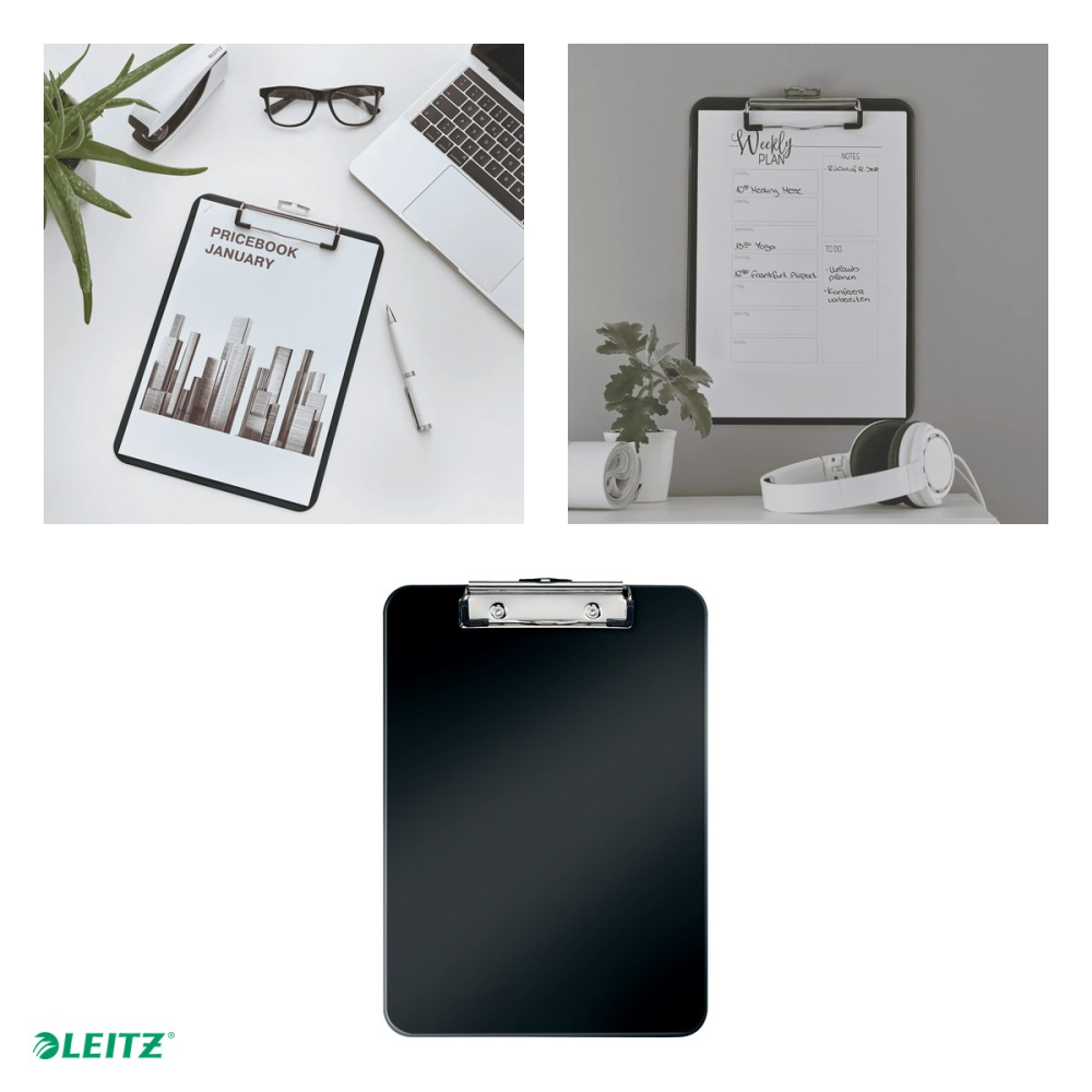 Clipboard Leitz WOW, simplu, PS, A4, capacitate 100 coli, negru [4]