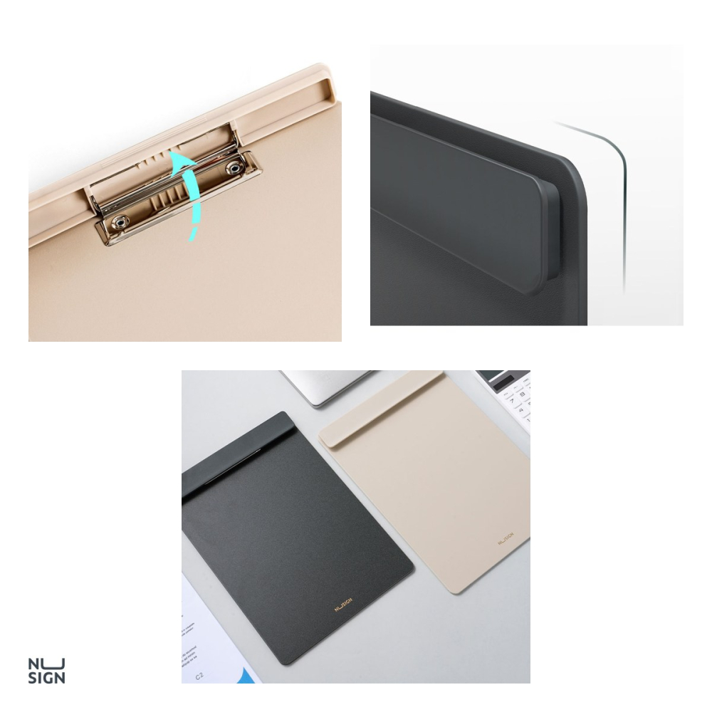 Clipboard Nusign, simplu cu suport, vertical, gri [4]