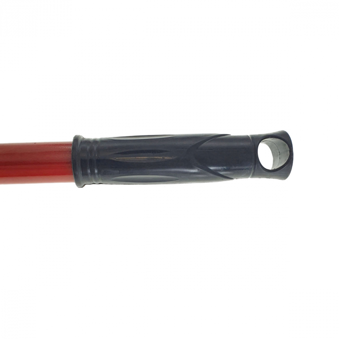 Coada metalica pentru matura sau mop, lungime 102 cm, diametru 22mm, cu filet si maner din plastic, rosie [2]