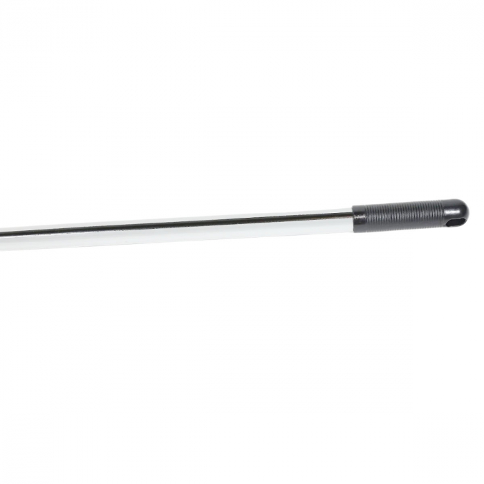 Coada metalica pentru matura sau mop, lungime 122 cm, diametru 21mm, cu filet si maner din plastic, argintie [4]