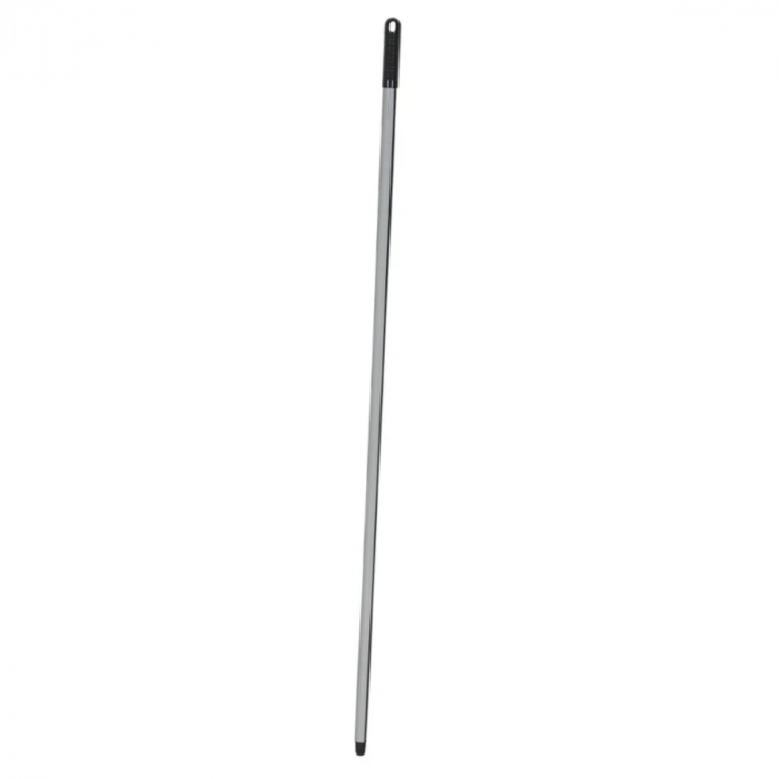 Coada metalica pentru matura sau mop, lungime 122 cm, diametru 21mm, cu filet si maner din plastic, argintie [1]