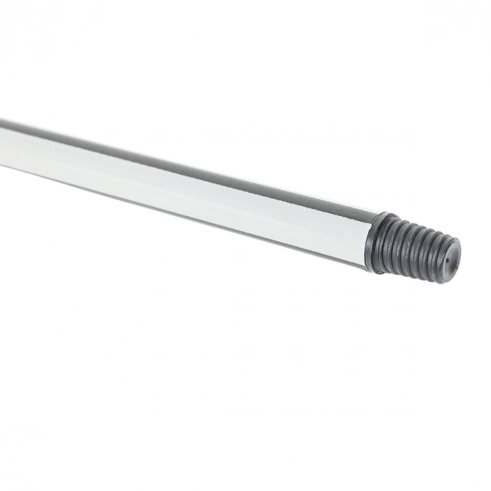 Coada metalica pentru matura sau mop, lungime 122 cm, diametru 21mm, cu filet si maner din plastic, argintie [3]
