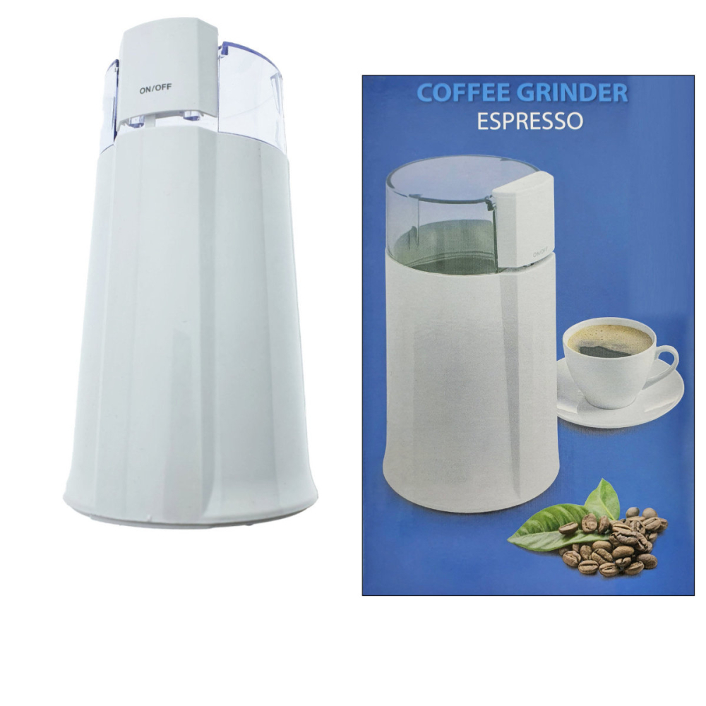 Coffee Grinder cu Lama, Alb, pentru Cafea Proaspata Macinata, Utilizare la Espresso, Ibric, Filtru si Condimente, cu Design Compact si Functie de Puls, 91515 [4]