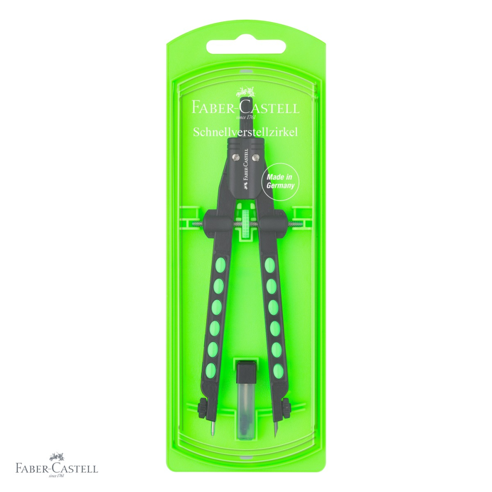 Compas Faber-Castell Factory Neon 2023, reglare rapida, design 3D, pentru cercuri pana la 340 mm [4]