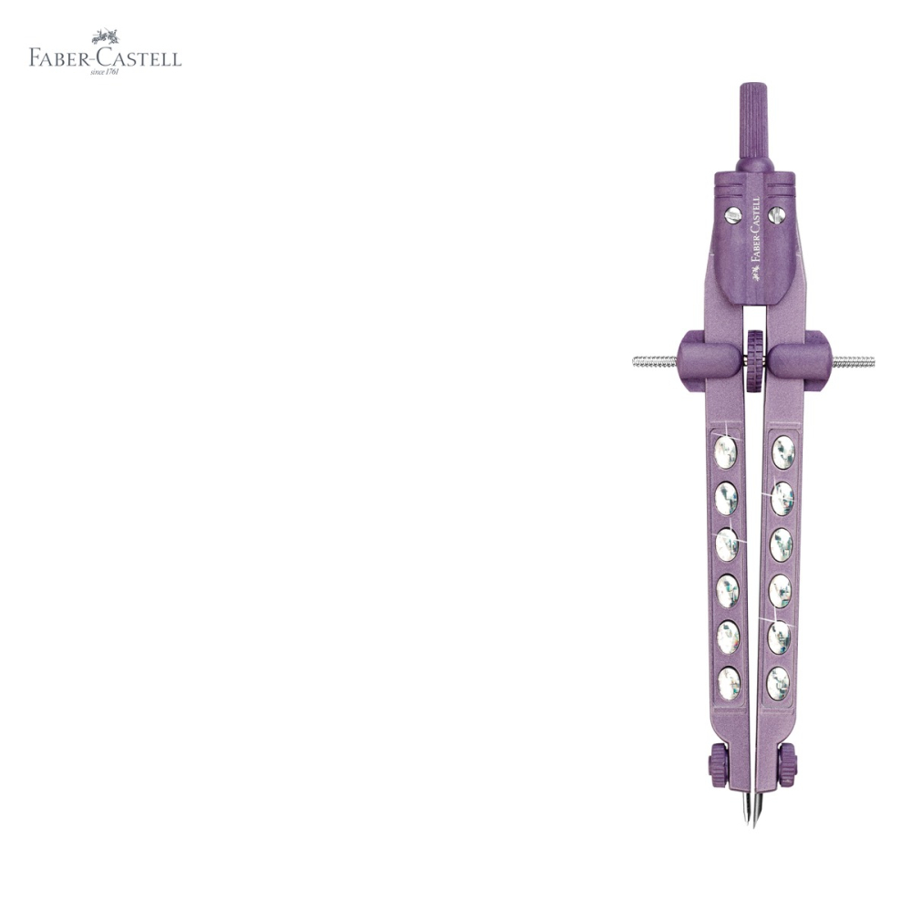 Compas Faber-Castell Sparkle Factory 2023, reglare rapida, design 3D metalic, pentru elevi [5]