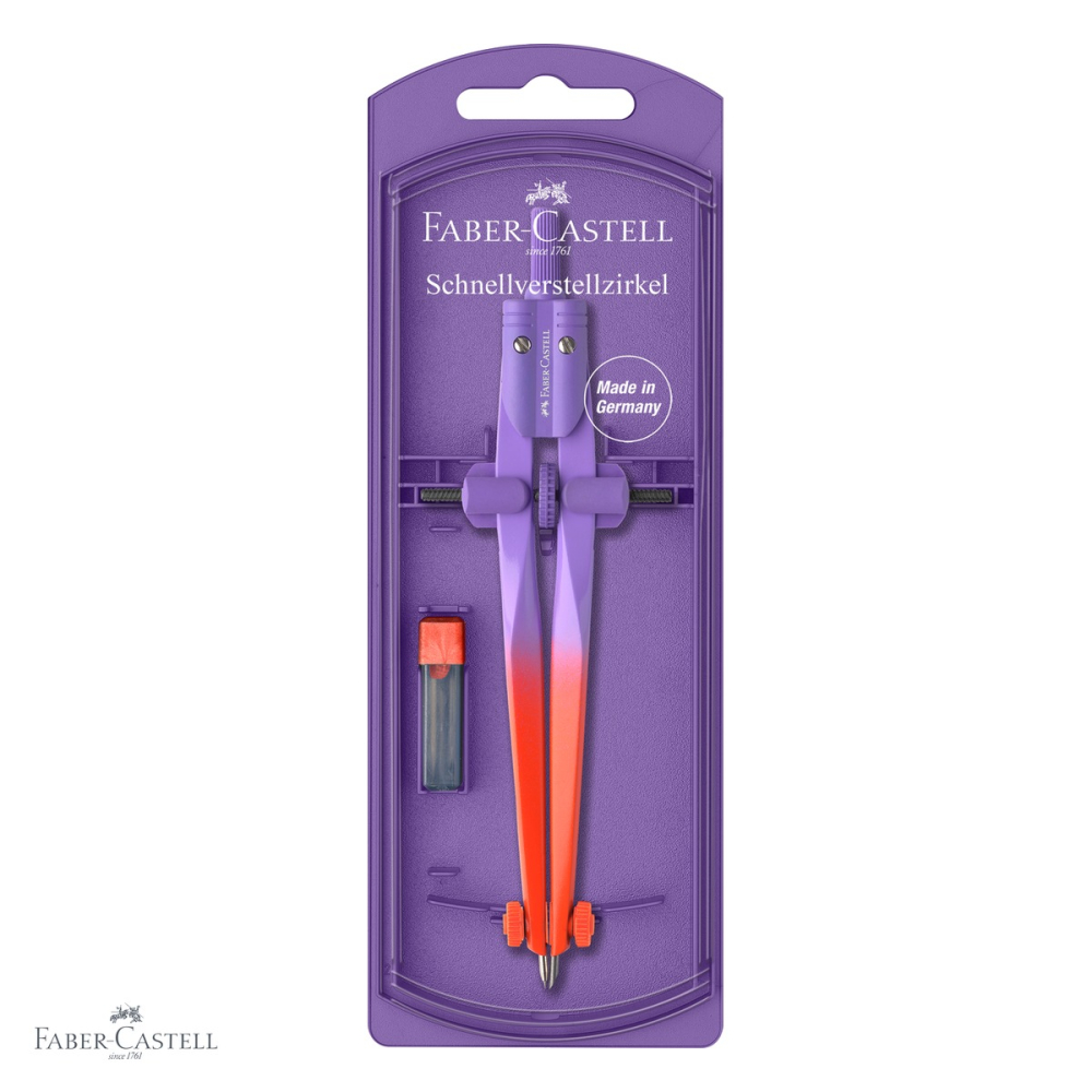 Compas Faber-Castell Stream Flow, reglare rapida, design ergonomic gradient, pentru scoala si desen tehnic [4]