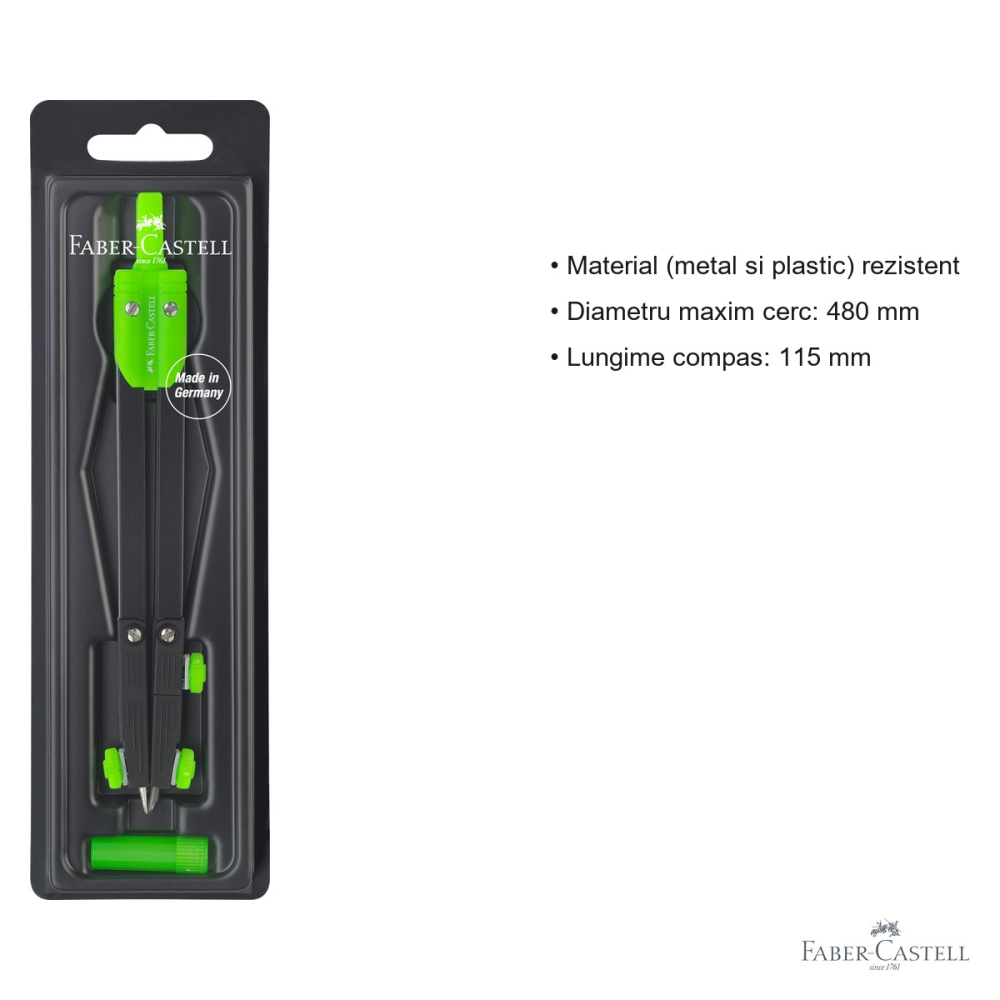 Compas mare Faber-Castell College, diverse culori, diametru maxim 480 mm, pentru scoala si uz profesional [3]