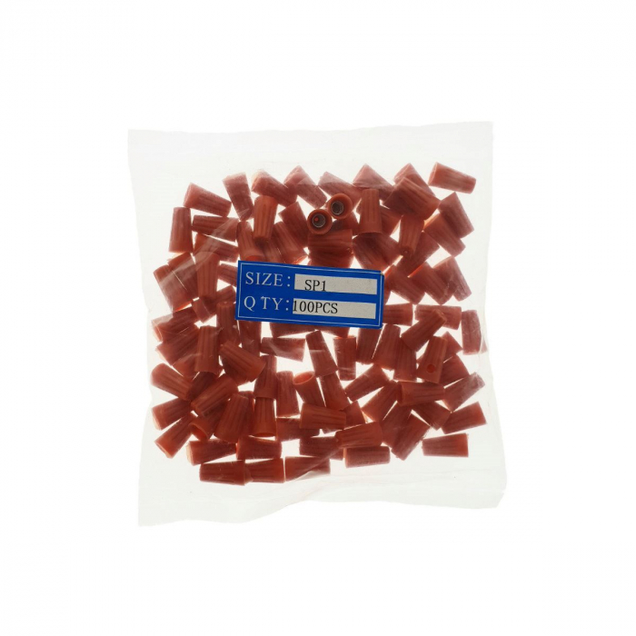 Conector 76B-SP1 de fire, prin rasucire, rosu, set 100 buc [5]