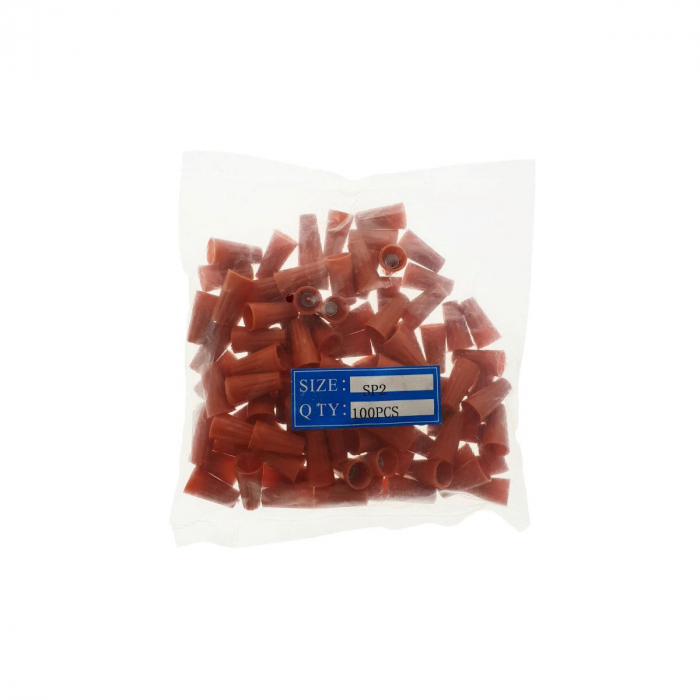 Conector 76B-SP2 de fire,prin rasucire,rosu,set 100 buc [5]