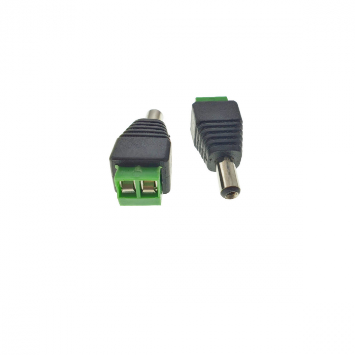 Conector mufa alimentare DC 2.1 x 5.5 mm tata la terminal 2 pini [2]