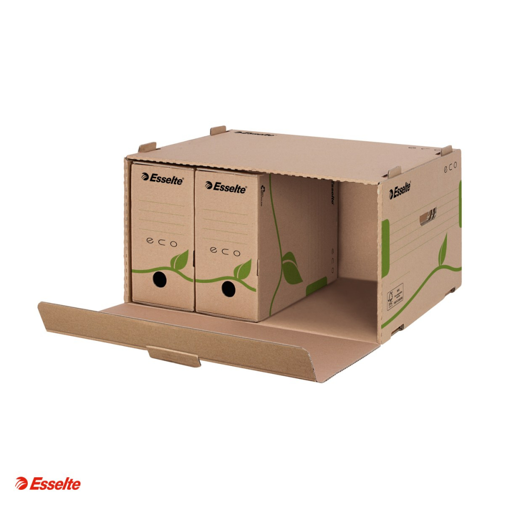 Container arhivare si transport Esselte Eco, deschidere frontala, carton, natur [4]