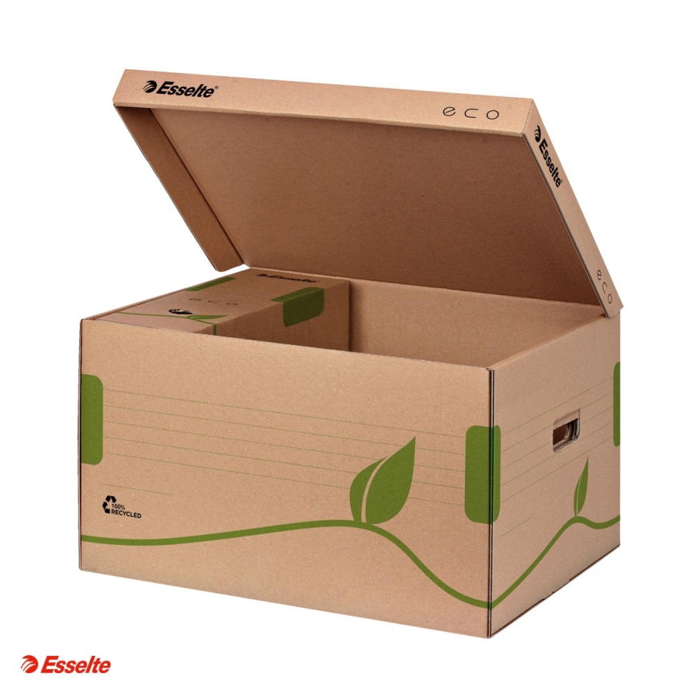 Container arhivare si transport Esselte Eco, deschidere superioara, carton, natur [4]