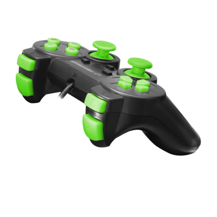 Gamepad Esperanza Warrior, PC USB, negru/verde [2]