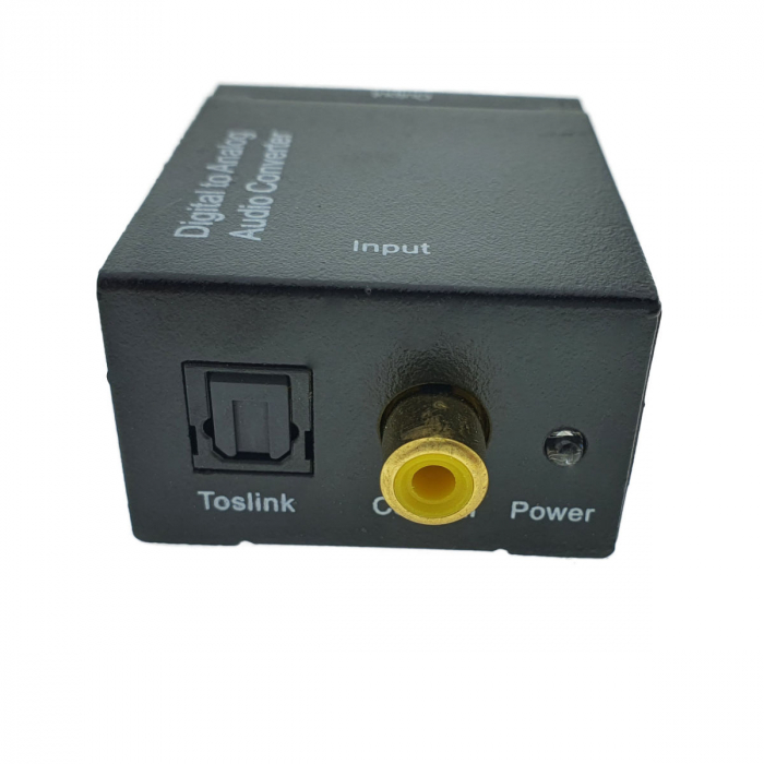 Convertor audio digital - analog, cu alimentator 5V DC inclus, negru [3]