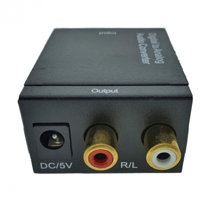 Convertor audio digital - analog, cu alimentator 5V DC inclus, negru [4]
