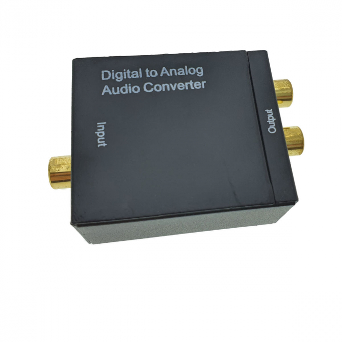 Convertor audio digital - analog, cu alimentator 5V DC inclus, negru [2]