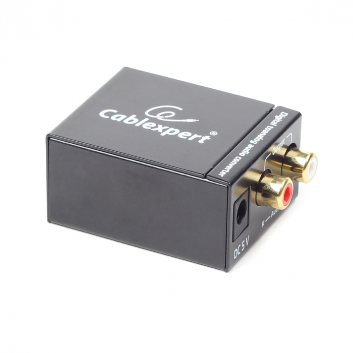 Convertor audio digital - analogic, Cablexpert 08257, cu alimentator 5V DC inclus, negru [3]