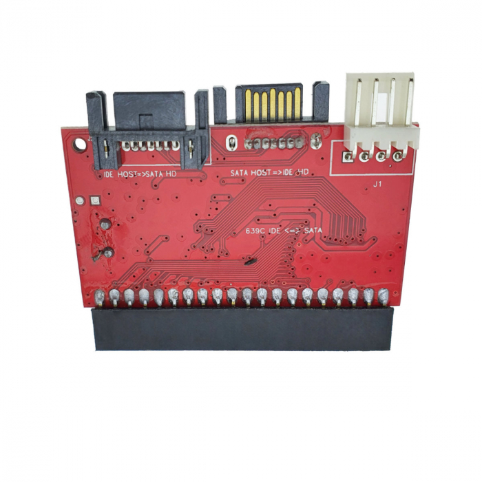Convertor placa adaptor IDE 40 pini la SATA, cu cabluri, transmisie bidirectionala [8]