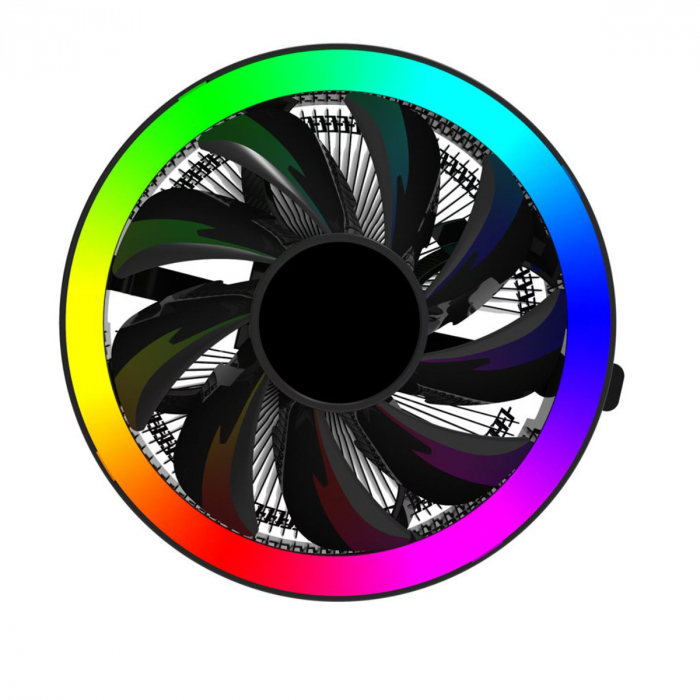Cooler CPU, Gembird Huracan X100, RGB, 120 mm, 60 CFM, 1800 RPM, 28 dB, conector 3 pini [2]