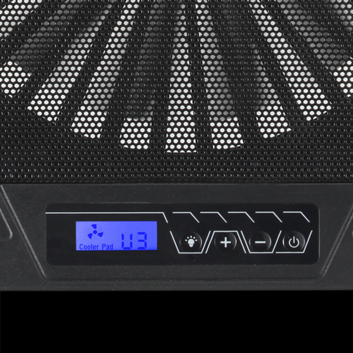 Cooler Laptop Esperanza Alize, iluminare RGB 7 moduri, display LCD, Hub 2 port USB, 5 unghiuri de reglare, negru [3]