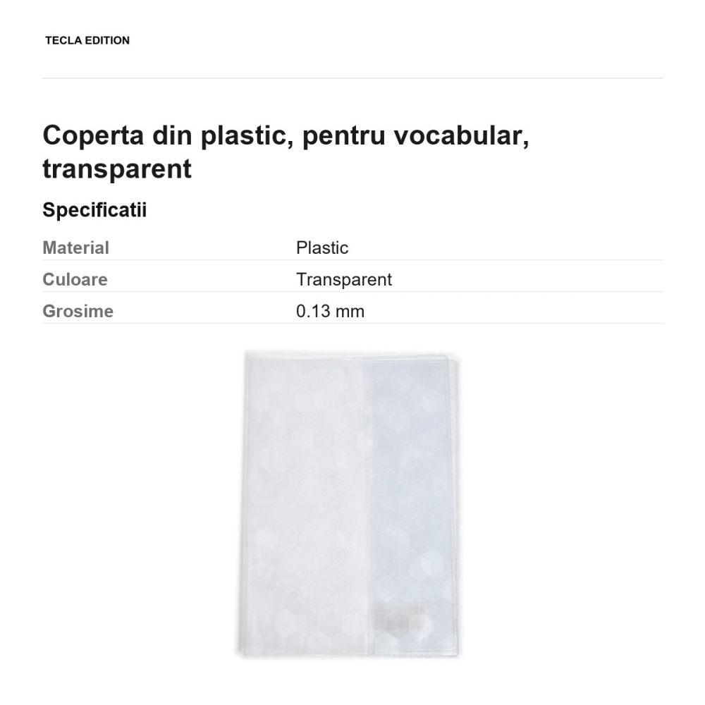 Coperta din plastic, pentru vocabular, transparent [3]