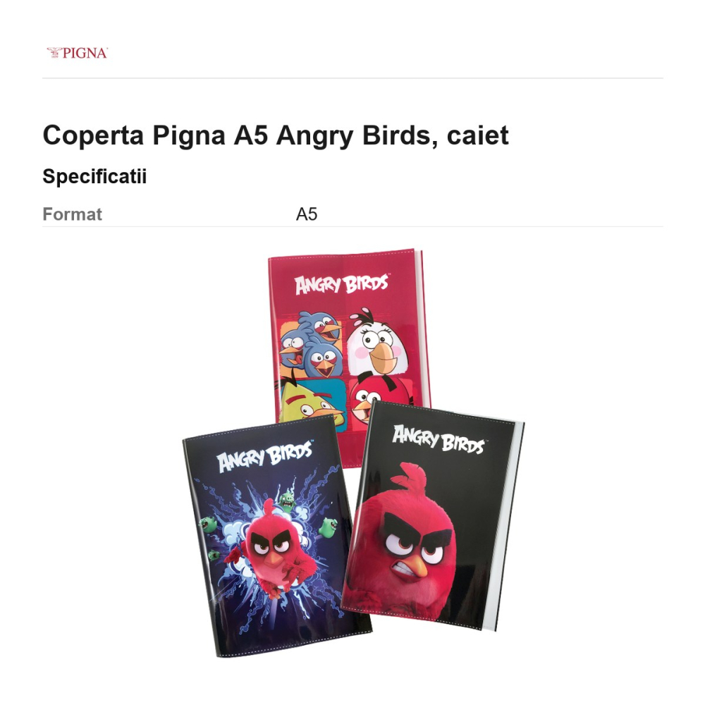 Coperta Pigna A5 Angry Birds, caiet [3]