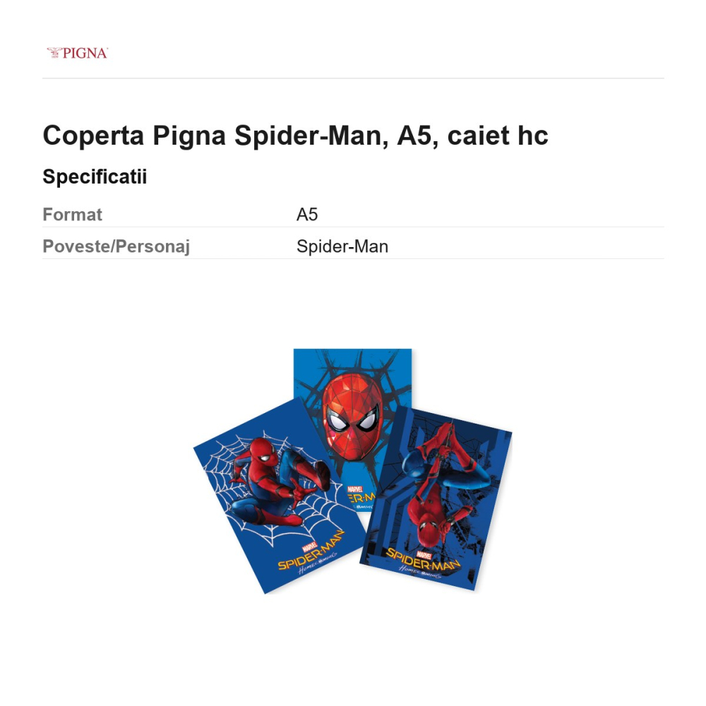 Coperta Pigna Spider-Man, A5, caiet hc [3]