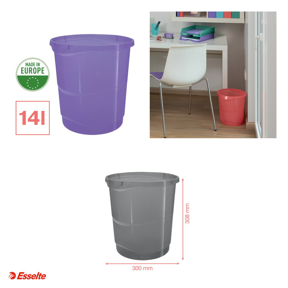 Cos hartii Esselte Colour'Breeze, capacitate 14, pentru transport, lavanda [4]