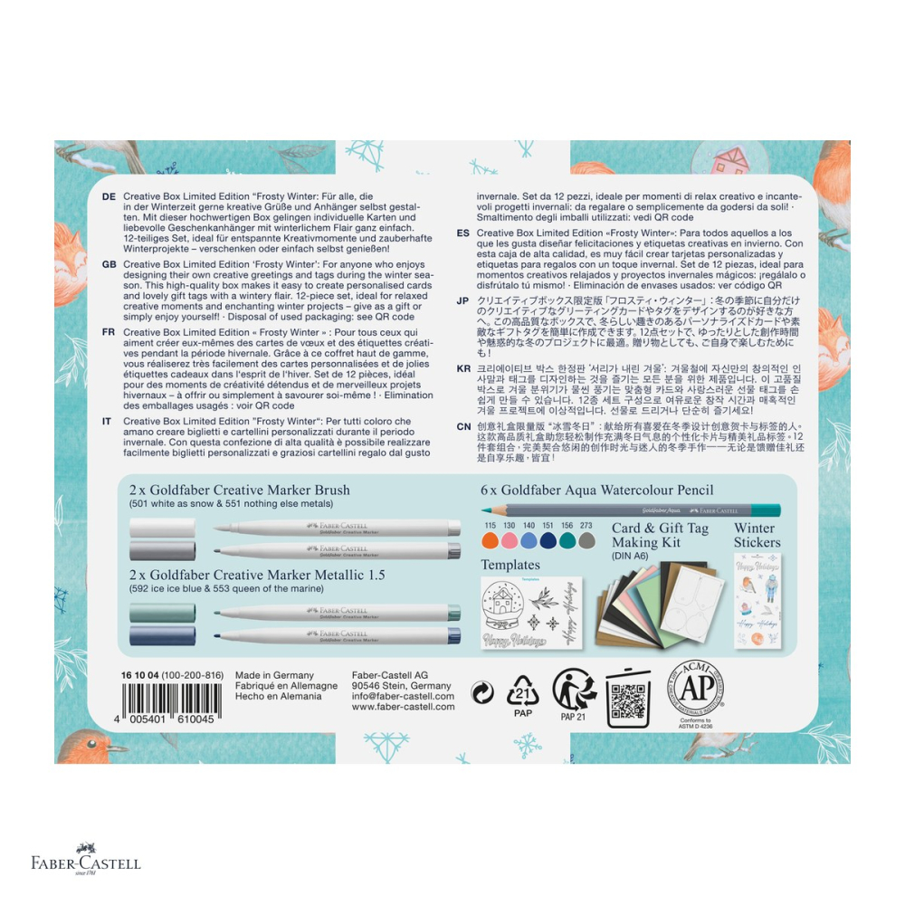 Creative Box Limited Edition “Frosty Winter”, Faber-Castell, 12 piese, rezistent la apa [5]