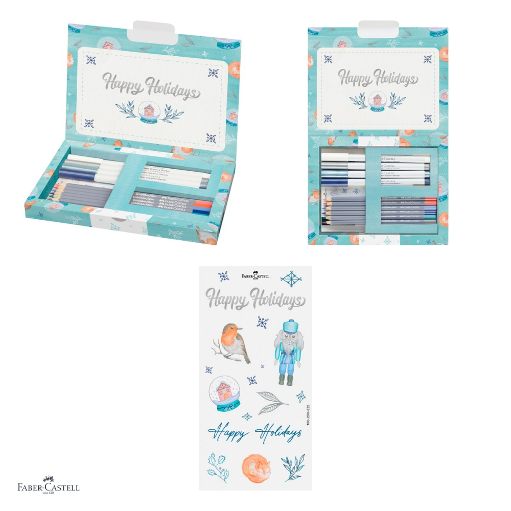 Creative Box Limited Edition “Frosty Winter”, Faber-Castell, 12 piese, rezistent la apa [4]
