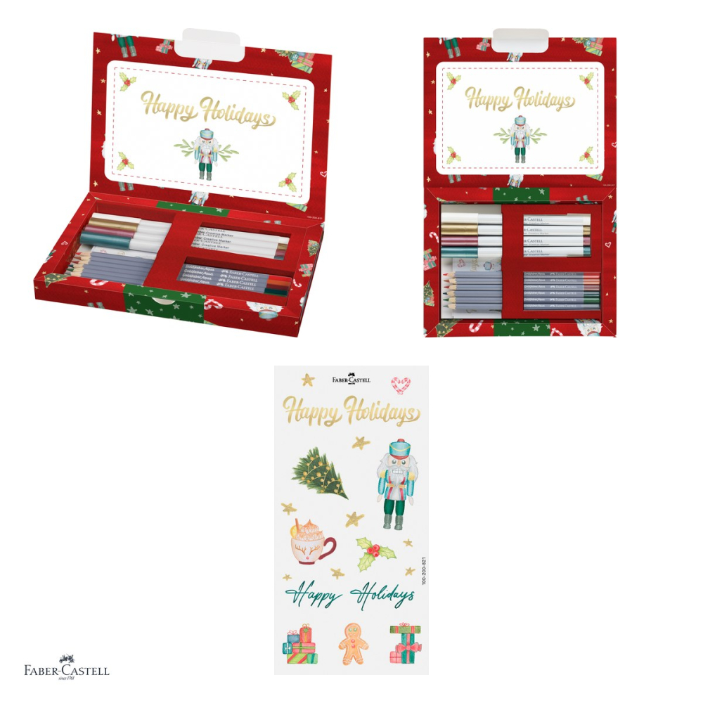 Creative Box Limited Edition “Happy Holidays”, Faber-Castell, 12 piese, rezistent la apa [4]