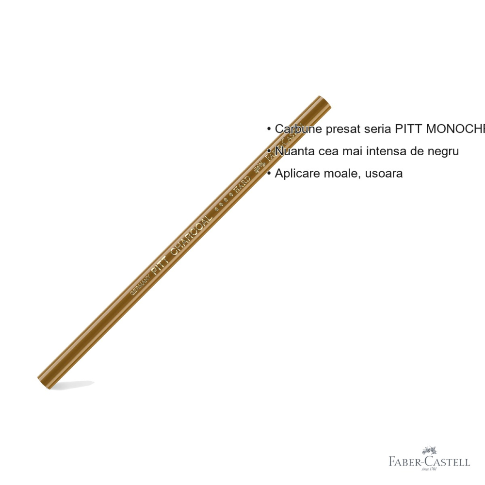 Creion carbune presat Faber-Castell Pitt Monochrome, grad dur, pentru desen artistic [3]