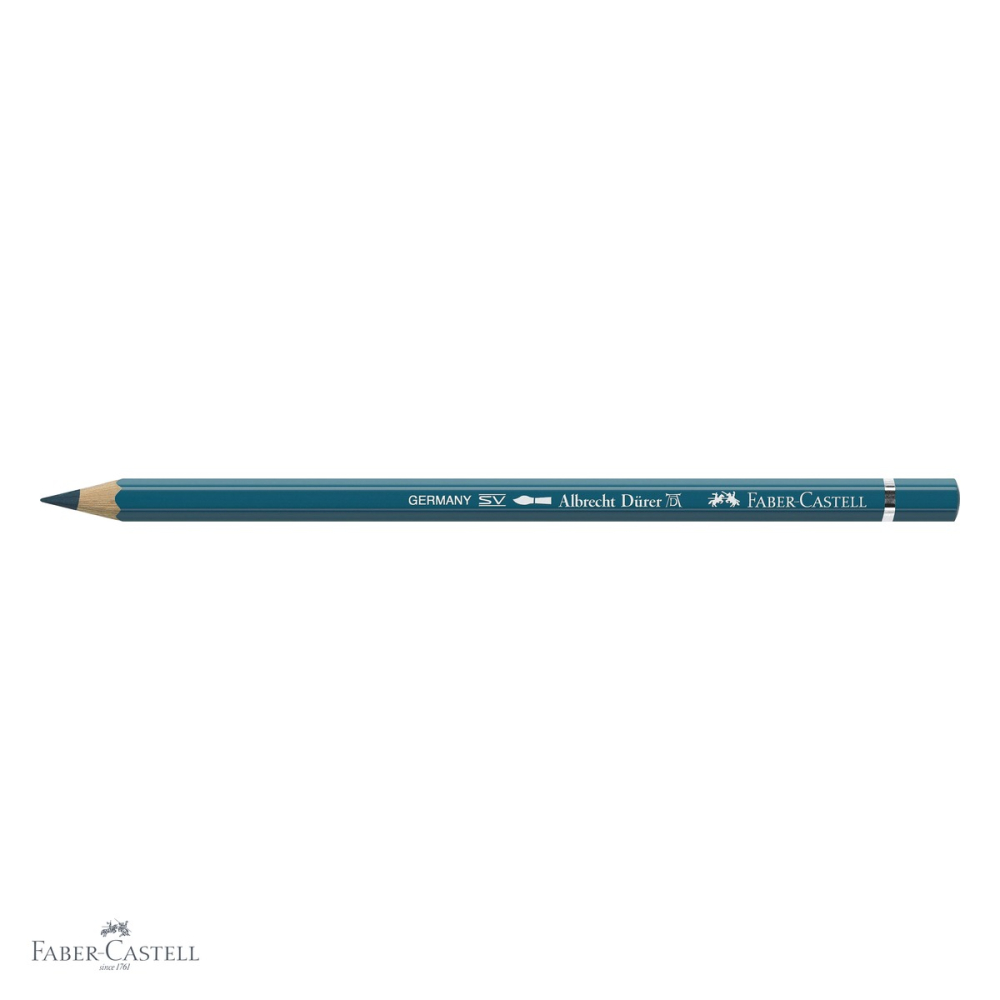 Creion colorat acuarela Faber-Castell Albrecht Durer 155 Helio-Turcoaz, mina 3.8mm, pentru artisti [4]