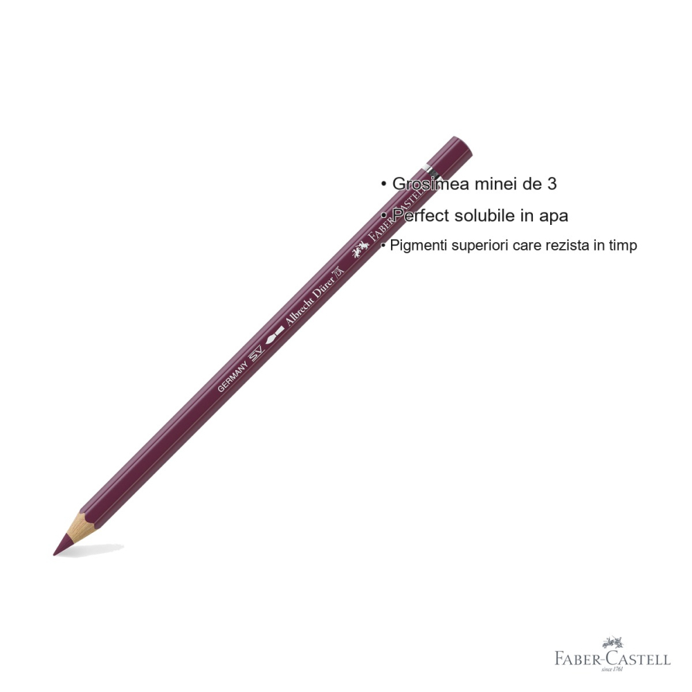 Creion colorat acuarela Faber-Castell Albrecht Durer 194 red-violet, pentru artisti profesionisti [3]