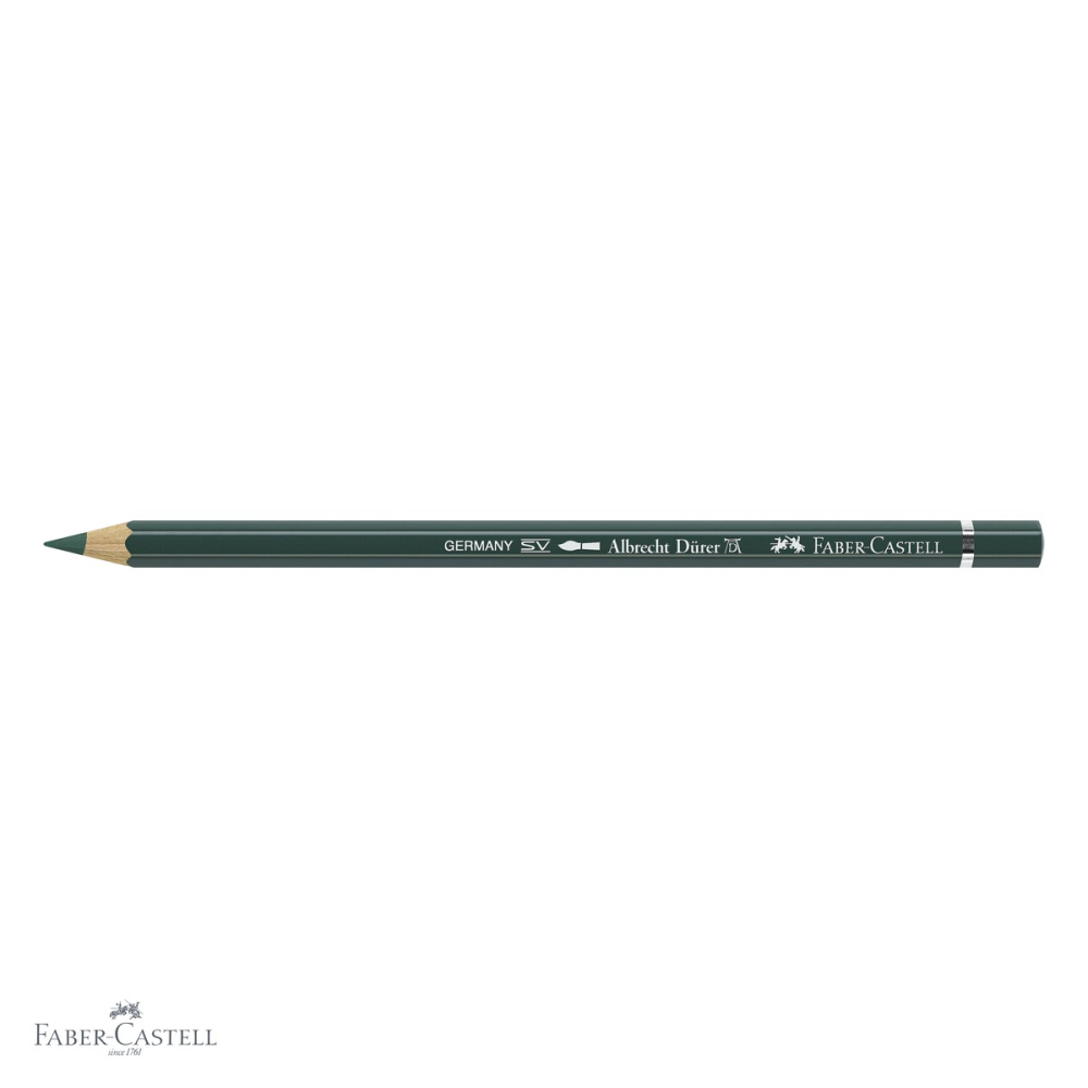 Creion colorat acuarela Faber-Castell Albrecht Durer 267 verde pin, mina 3.8mm, pentru artisti [4]
