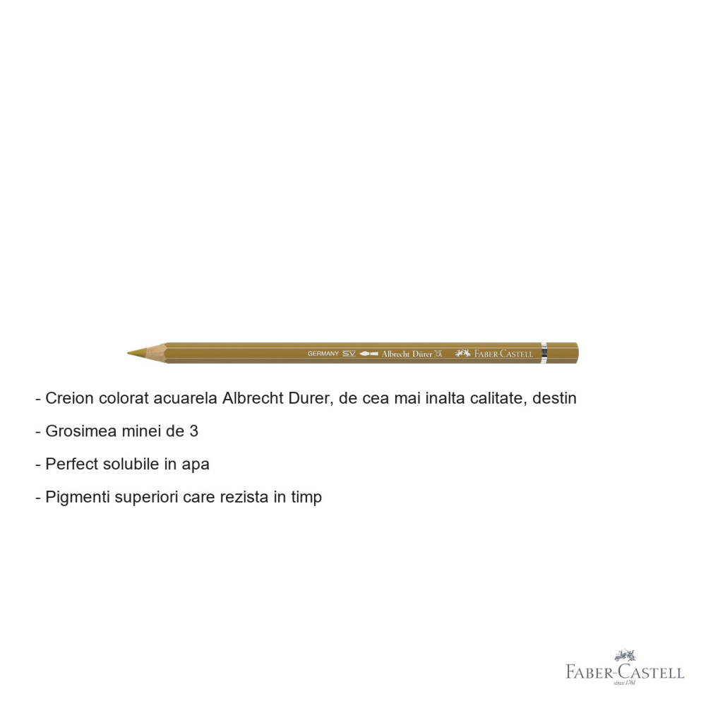 Creion colorat acuarela Faber-Castell Albrecht Durer 268 auriu-verzui pentru artisti profesionisti [2]