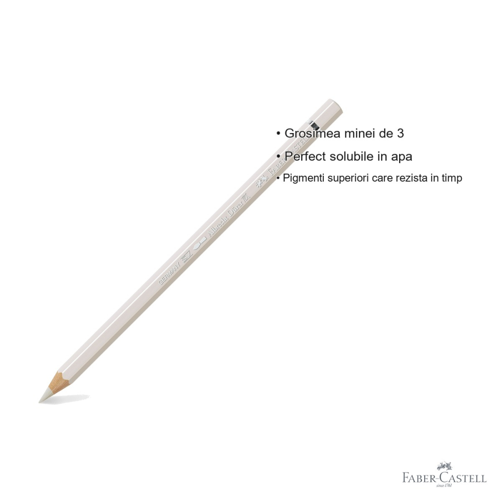Creion colorat acuarela Faber-Castell Albrecht Durer 270 gri cald, mina 3.8mm, pentru artisti [3]