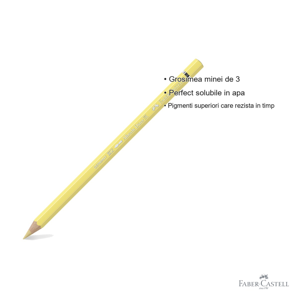 Creion colorat acuarela Faber-Castell Albrecht Durer crem 102, mina 3.8mm, pentru artisti [3]