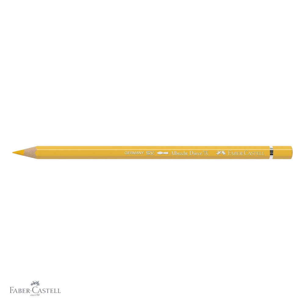 Creion colorat acuarela Faber-Castell Albrecht Durer galben cadmium inchis 108, mina 3.8mm, pentru artisti [4]