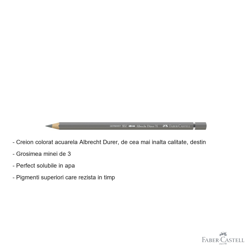 Creion colorat acuarela Faber-Castell Albrecht Durer gri cald IV, mina 3.8mm, pentru artisti profesionisti [2]